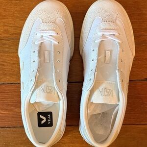 Veja White and Cream Sneakers